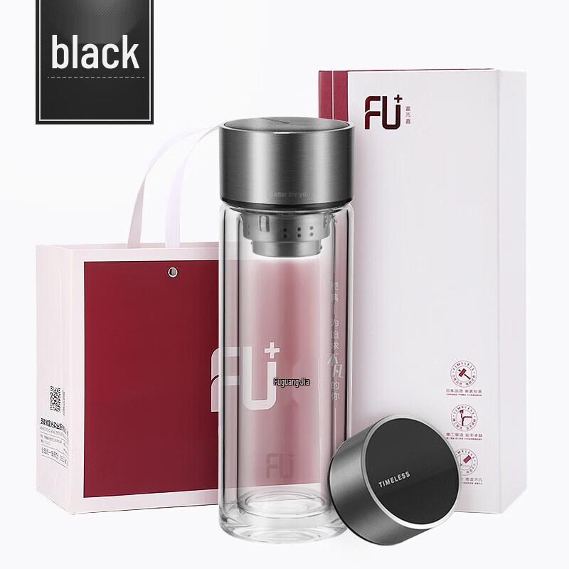 FUGUANG FU+ Classic Simple Double-Layer Glass Tea Cup