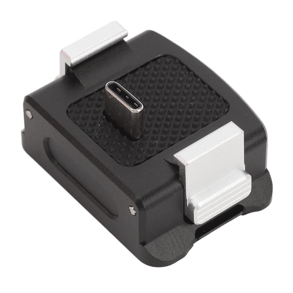 Sports Camera Charging Adapter Base Quick Release Type C Charging Dock with 14 Mount Adapter for