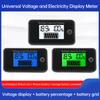LCD Digital Voltmeter Car Battery Power Indicator DC 5-100V Li-Ion/Li-Fe/Battery Universal Vehicle Voltmeter Power Tester