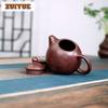 200ml Yixing Purple Clay Teapots Handmade Dragon Egg Pot Raw Ore Purple Zhu Mud Tea Brewing Kettle With Strainer Zisha Tea Set