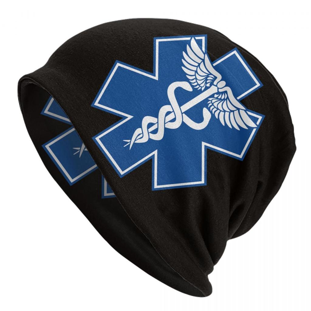 Custom Emt Star Of Life Logo Beanie Cap Winter Bonnet Knitted Hats Hip Hop Outdoor Paramedic Health Care Skullies Beanies Hats