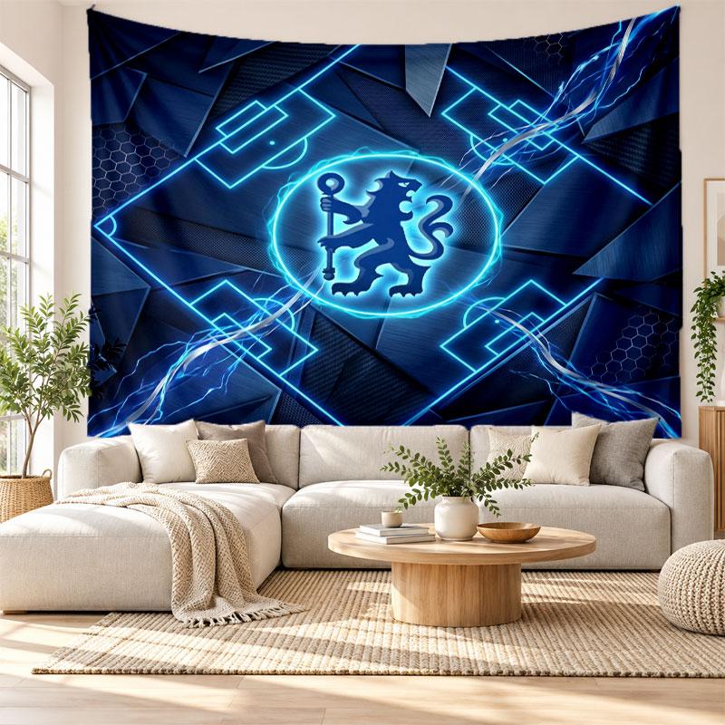 Chelsea FC Wall Tapestry, Soft Fabric Wall Hanging, Decorative Backdrop For Bedroom Home Wall Art