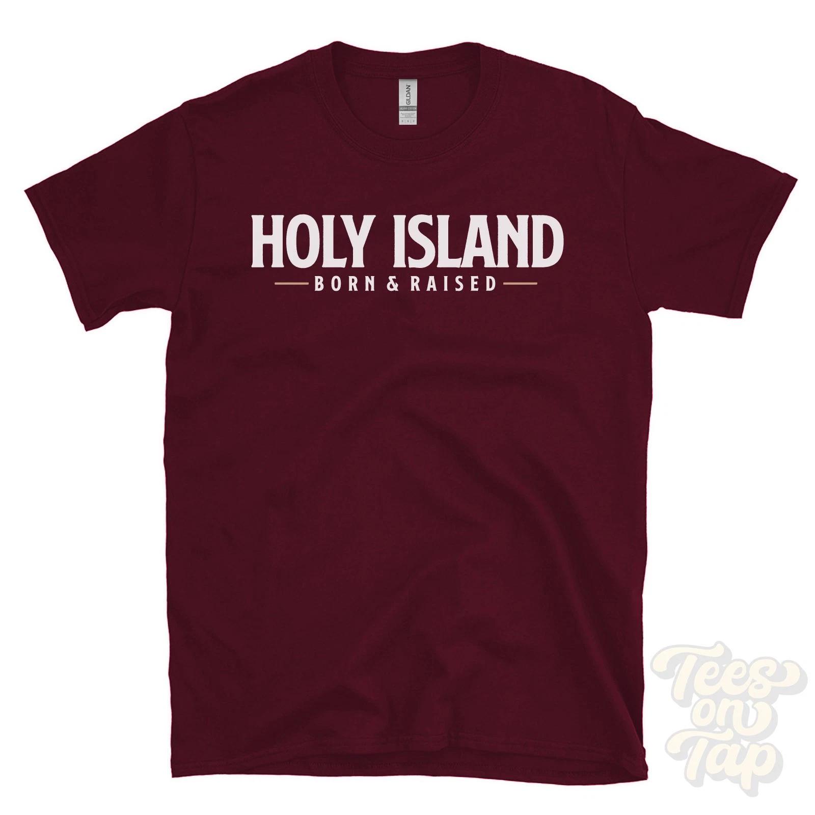 HOLY ISLAND BORN & RAISED T SHIRT Northumberland pilgrimage uk 3 2XL