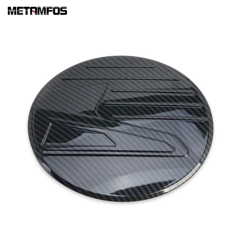 Chrome Gas Fuel Tank Cap For Mazda CX-30 CX30 - 2024 Carbon Fiber Oil Filler Gasoline Cover Trim Accessories Car Styling