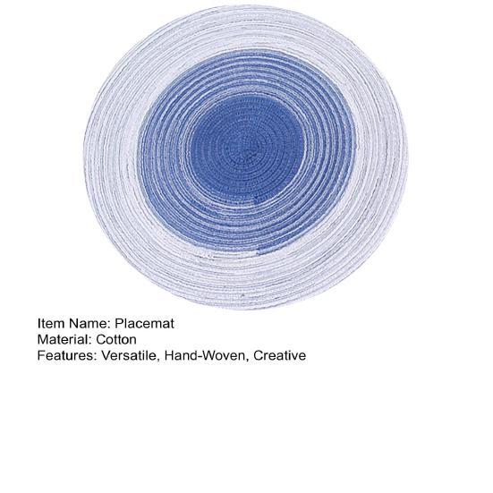 Handwoven Ramie Cotton Placemat Heat-Resistant Absorbent Table Mats for Dining Anti-Scalding Plate Mat for Kitchen Restaurant Outdoor Use