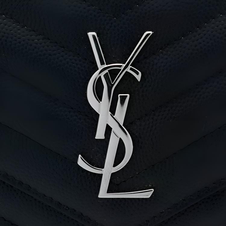 SAINT LAURENT Cassandre Cow Leather Shoulder Bag Women's Black 857605-BOW02-1000
