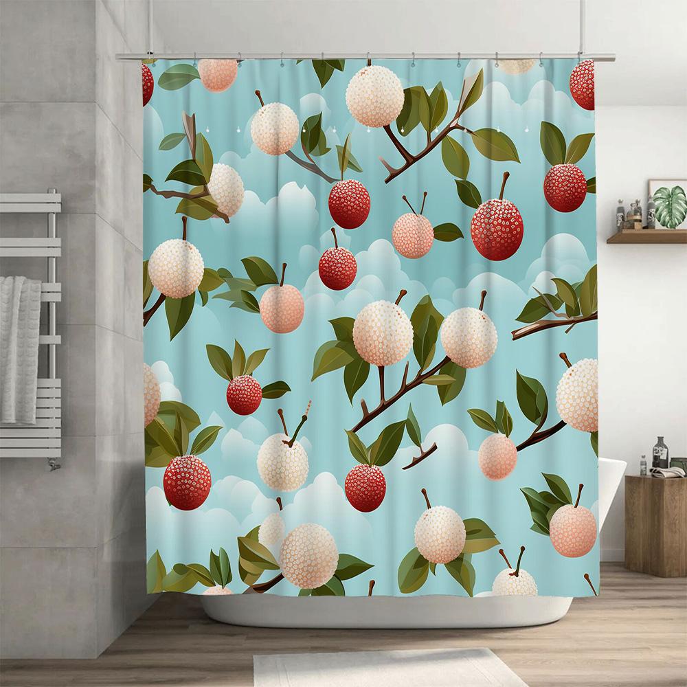 Beautiful Shower Curtain with Fruits Pattern Add a Touch of Style To Your Bathroom Decor