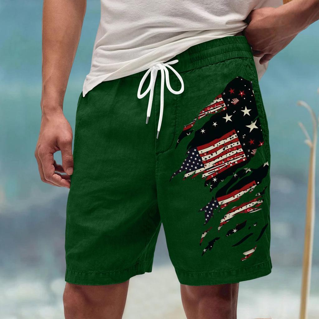 Męskie letnie, duże, swobodne, luźne spodnie sportowe, szorty plażowe