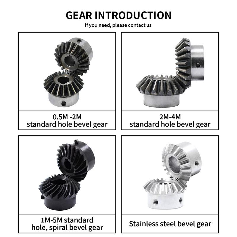 Speed Ratio Bevel Gear 90-degree 1 Pair 0.8M 20T:30T Transmission 1:1.5 bevel gears 0.8 Moudlues 20 Teeth With 30 Teeth