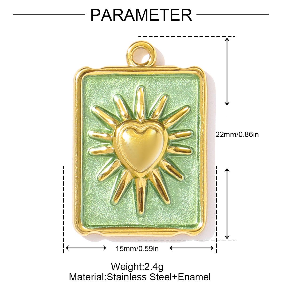 

3pcs/Lot Frech Retro Stainless Steel Heart Sun Necklace Pendant Enamel Snake Cross DIY Earring Charms Woman Love Jewelry