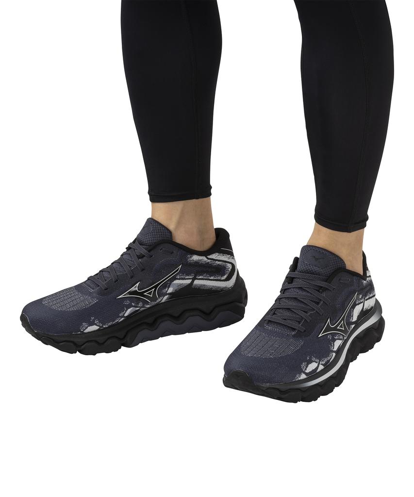 Mizuno (Male) Wave Horizon 7 - India Ink:Nimbus Cloud:Black / J1Gc242653