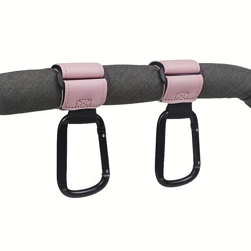 Universal Multifunctional Leather Stroller Hook with Magic Sticker - Fits Baby Strollers, Bicycles, and Electric Cars