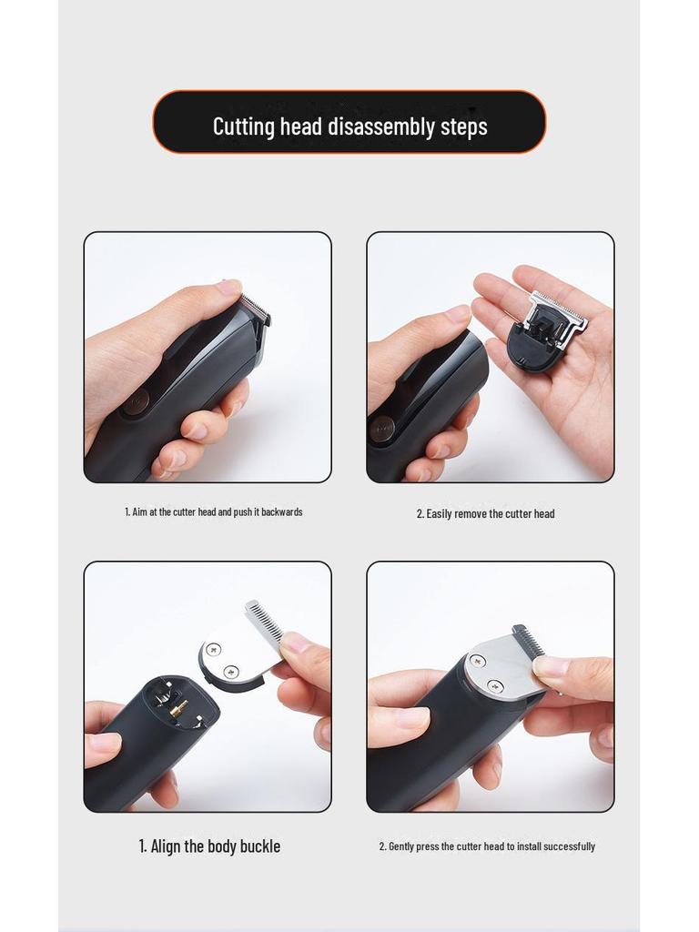 Professional Portable Electric Hair Clipper for Men with Digital Display - Ideal for Salon and Home Use