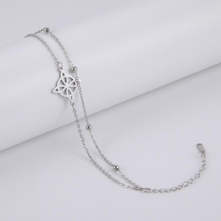 Witch Knot Charm Bracelets Stainless Steel Witch Knot Chain Bracelet Women Men