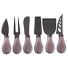 Stainless Steel Titanium-Plated Cheese Knife Set - Includes Cheese Knife, Fork, and Spatula.