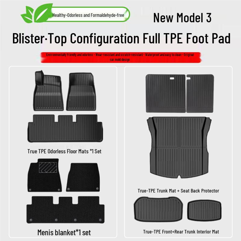 Custom TPE Trunk Mat for Tesla Model Y/3 - Front & Rear Cargo Protection