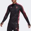 Adidas Trainingslangarm-Fußballtrikot Saison 20-21 Real Madrid Herren Tops Schwarz GL0040