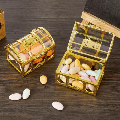 Retro Vergoldete Süßigkeitenbox Vintage Stil Schatzkiste Hochzeitsfeier Süßigkeitenbehälter für Süßigkeiten Kekse Schokolade Macarons Schmuck Kleine Geschenke