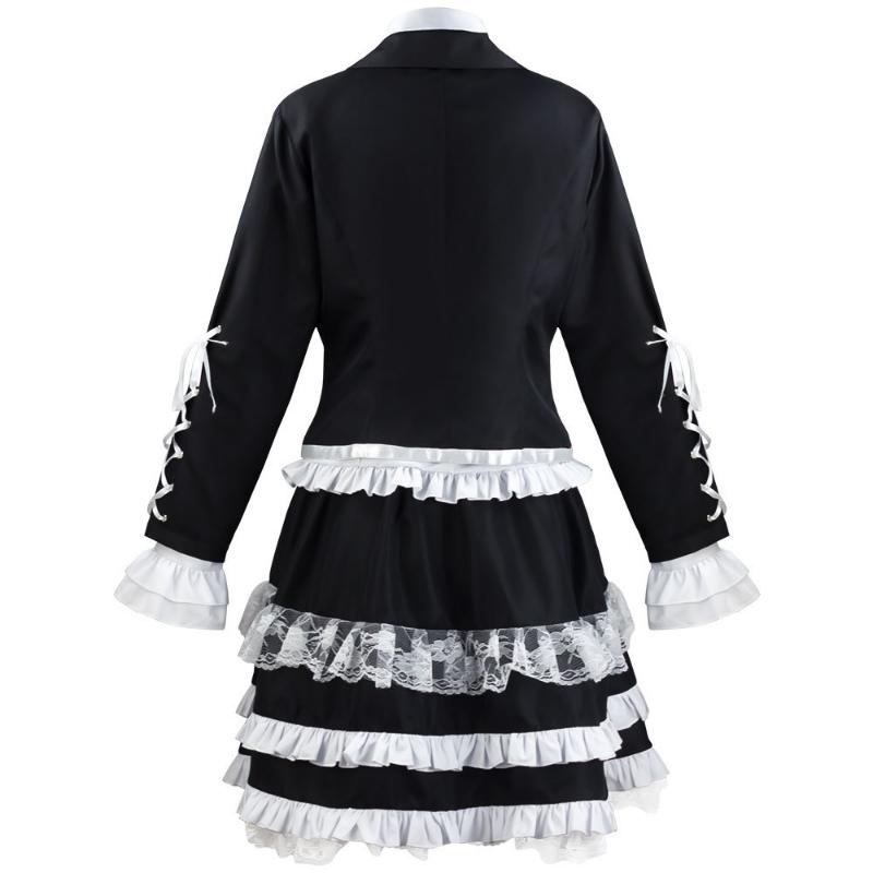 Anime Danganronpa Celestia Ludenberg Yasuhiro Taeko Cosplay Kostüm Perücke mit Kleid inklusive Hemd Krawatte Socken Outfits Halloween