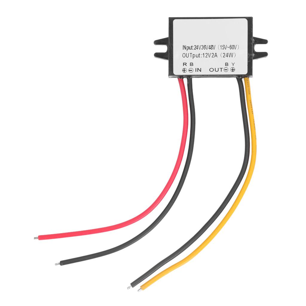 DC To DC Buck Converter 24V 36V 48V To 12V 2A 24W High Efficiency IP67 Waterproof Voltage Reducer