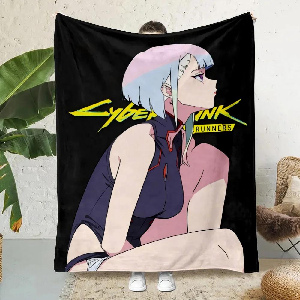 Cute Cartoon Rebecca Printed Picnic Blankets Warm Blanket Soft and Comfortable Blanket C-C-Cyberpunks-Home Travel Birthday Gift
