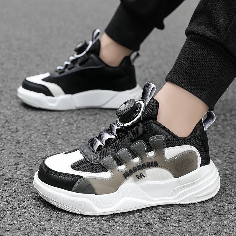 

Boys and girls shoes spring and autumn mesh shoes 2025 new children s shoes boys versatile white trend student board shoes 38
