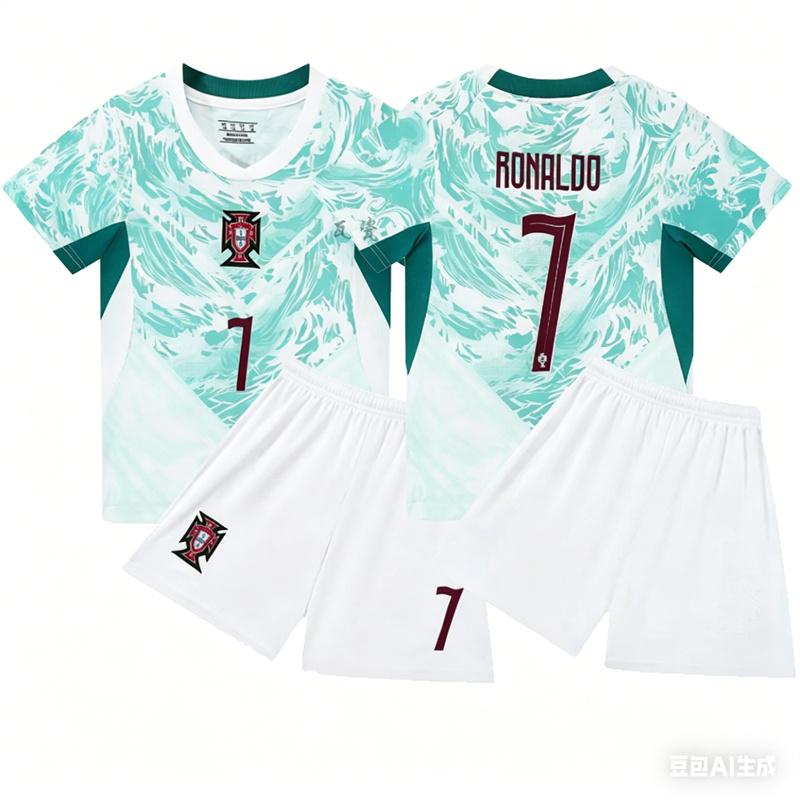 2627 Ronaldo 7 Summer Oversized Short Sleeve Football Jersey Kit 3D Prinetd T-shirt for Adult/Kids Top Suit