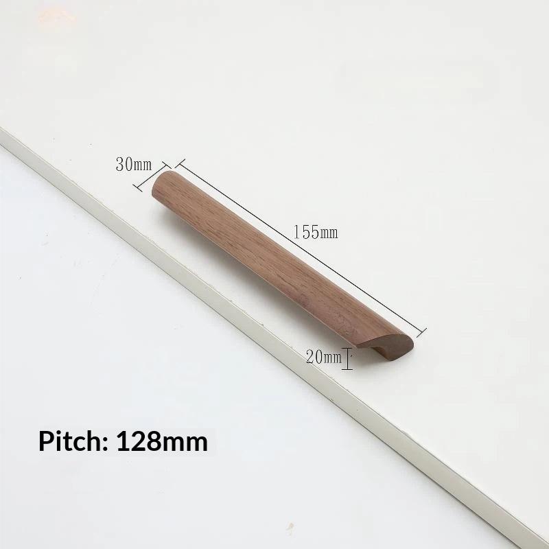 Minimalist Nordic Solid Wood Cabinet Handles Smooth Wooden Drawer Pulls for Wardrobe Closet Door Bedroom Furniture Upgrade