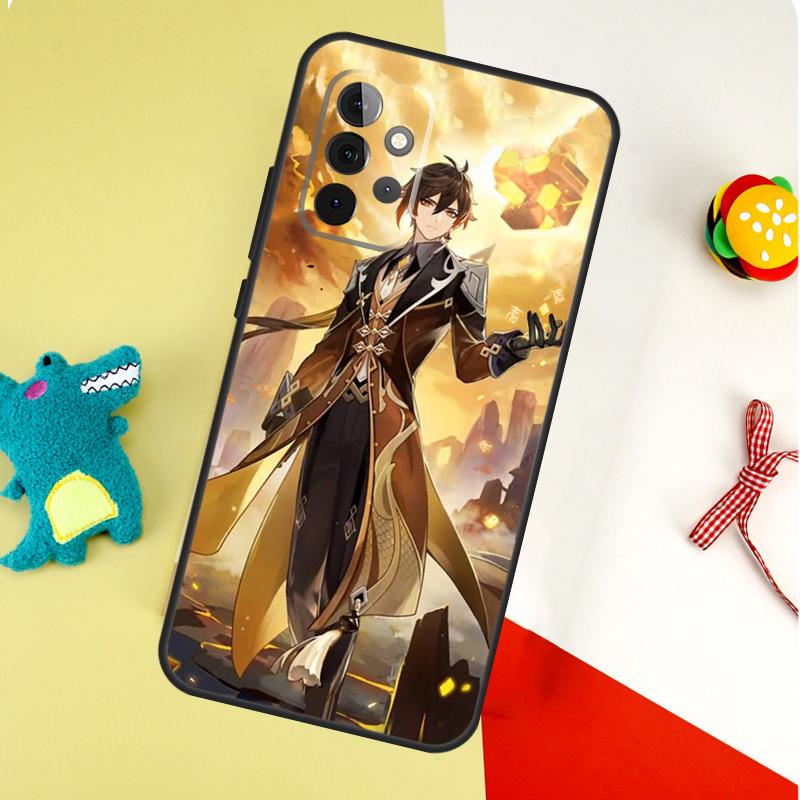 Zhongli Genshin Impact For Samsung Galaxy A55 A35 A15 A54 A34 A14 A53 A33 A13 A05 A06 A16 A22 A32 A52 Phone Case