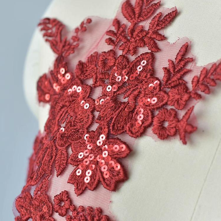 Multi-Color Flat Embroidery Embroidered Lace Flowers, Wedding Veil, Dress Handmade Diy Accessories, Clothes Decorative Lace Materials