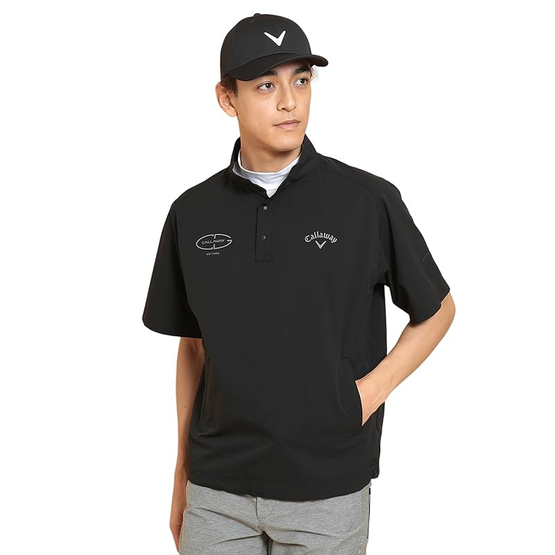 

[Callaway] men s water repellent short sleeve blouson (8WAY stretch) / golf outer C25116100 1010_black M