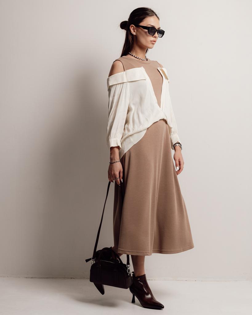 Damklänning Phardi 4530 38 mjölkbeige