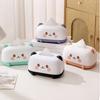 Tissue Box Dustproof Large Diameter Paper Port Tissue Holder Cute Animal Face Decorative Container for Living Room