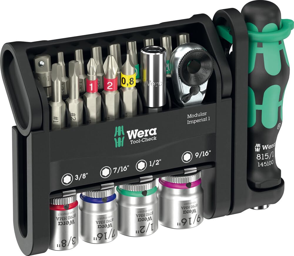Wera 05049001001 Inch 21 Pieces Japanese Tool-Check Modular, Sizes, 1, [Official Import]