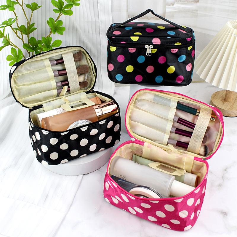 Portable Cosmetic Storage Bag Multifunction Waterproof Makeup Organizer Travel Cosmetic Handbag With Mirror Storage Toiletry Bag