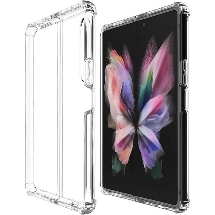 Coque de protection - Booling - pour Samsung Galaxy Z Fold 3 - Silicone - Transparente - Renforcée 4 Coins
