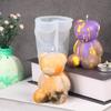 Bear Candle Silicone Mold for Valentine's Day Gift 3D Bear with Heart Aromatherapy Soap Plaster Gypsum Ornament Mould Home Decor