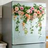Frühlings-Hängeblumen-Ranke Statische Pfingstrosen-Blumen-Glasaufkleber Abnehmbare Fensteraufkleber für Zuhause, Hochzeitsfeier, Hotel, Büro
