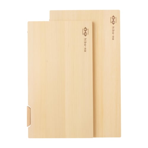 Umezawa Woodcraft Co., Ltd. Aomori Hiba Cutting Board with Stand, 36 x 20 x 1.5 cm