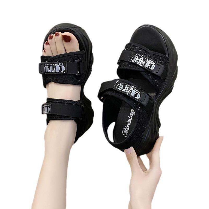 Platform Sandals Women's Outer Wear Summer New Muffin Heightening Shoes Versatile Sports Casual Beach Shoes