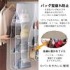 seOSTO Hanging Storage Bag Holds 6 for Wall Easy Installation Rack, Foldable, 3-Tier, Double-Sided, Bags, Washable, Closets, Mounted, Space-Saving,