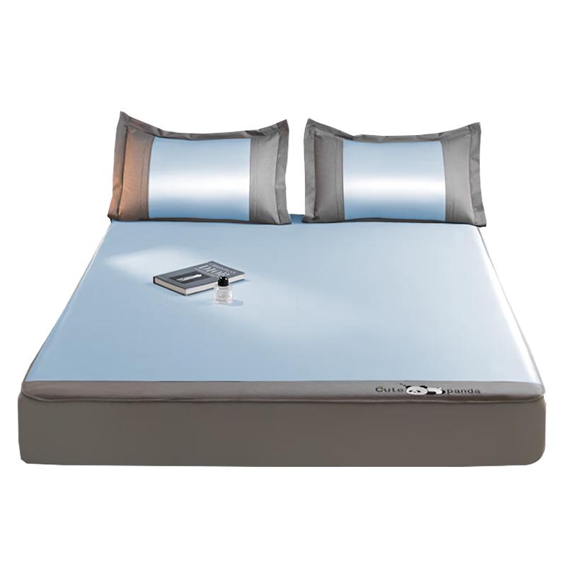 MiiOW Ice Silk Cooling Fitted Sheet Style Mat Set 180cm x 200cm