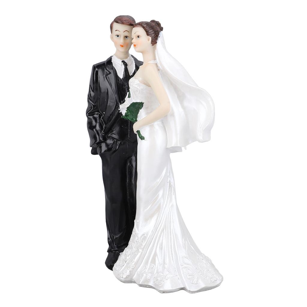 Bride and Groom Statue Romantic Memorable Long Lasting Exquisite Easy To Maintain Wedding Cake Toppe