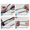 2Pcs Roof Rail Weatherstrip Seal Trim EPDM Rubber Roof Drip Channel Seal 75551-52130 for 2007 to 2011 Automotive