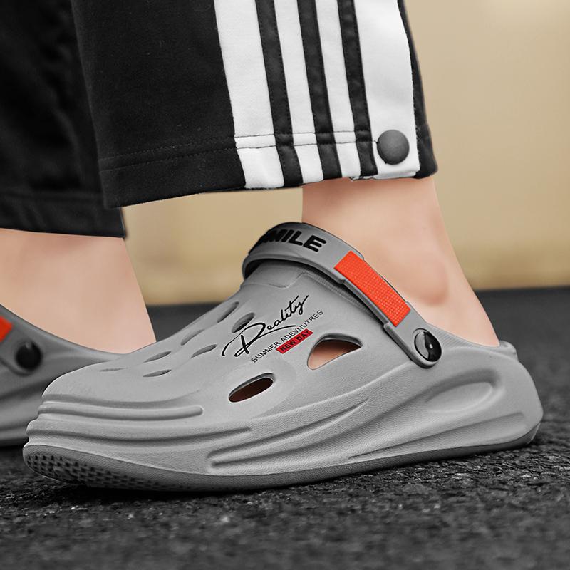 Fashion Men Garden Clogs Sandals Summer Slippers For Men Couple Casual Shoes Fashion Luxury Sandals Comfort Home Soft Slippers 40-45