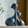Decor Collection Polyresin Sitting Cat Decoration Animals Statue Sculpture Ornament