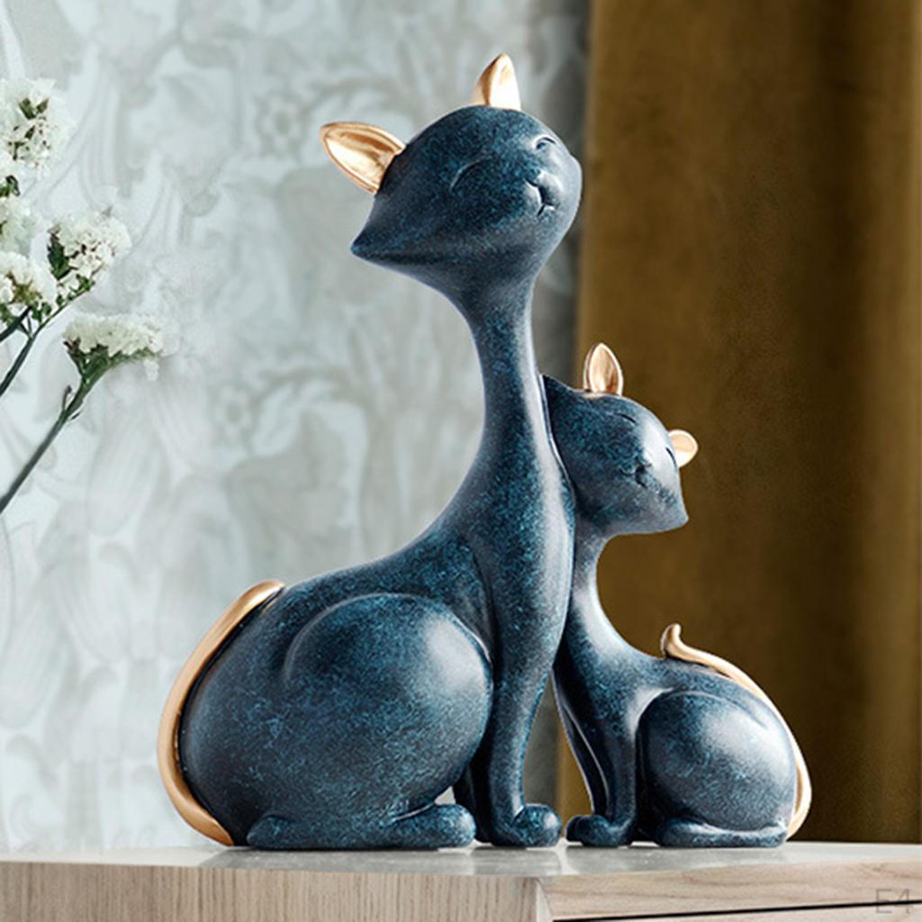 Decor Collection Polyresin Sitting Cat Decoration Animals Statue Sculpture Ornament