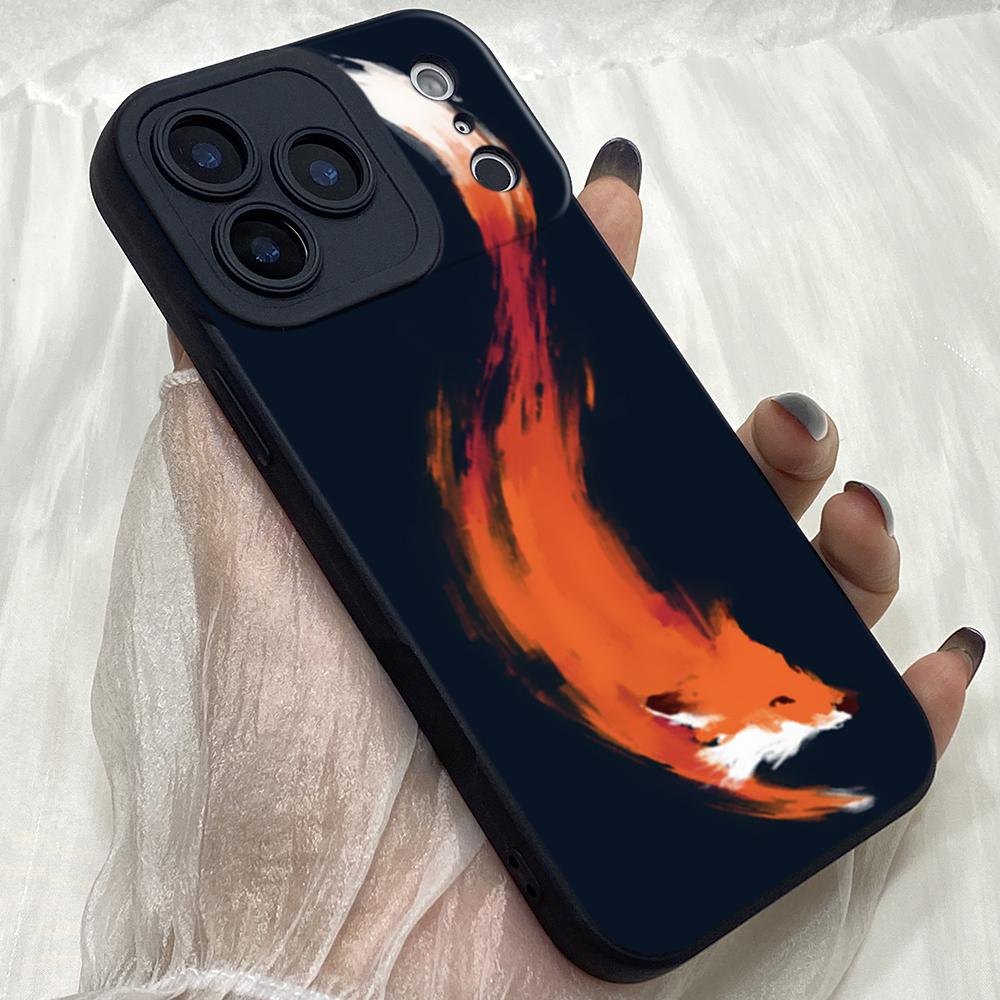 

M551 Тваринний пазл лисиці лисяче мистецтво Ангельські Очі М який чохол для телефону для iPhone Samsung Xiaomi Rdemi Huawei Honor Infinix Realme OPPO Vivo Всі моделі Чохол з ТПУ Vivo Y400 PRO 5G чорний