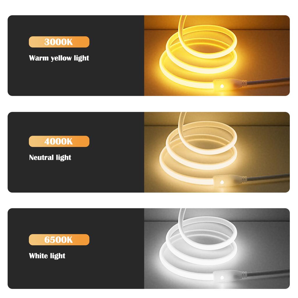 110V 220V COB LED Strip Light Outdoor Waterproof Neon Decor for Garden Kitchen Bedroom Multiple Lengths Available