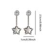 Shimmering Star Design Earrings Lightweight Zinc Metal Allergy Safe Everyday Wear